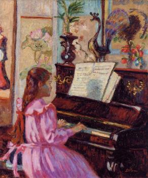 阿曼 吉約曼 Young Girl at the Piano